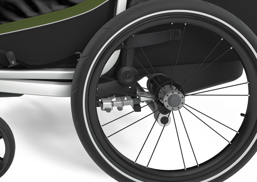 Új - THULE Chariot Cab 2 Fekete/Kekizöld (10204021)