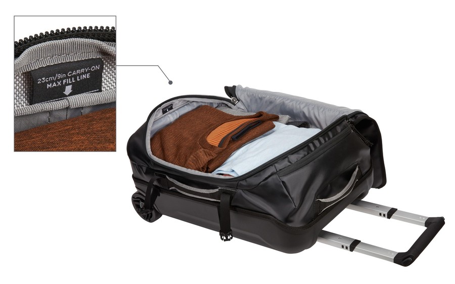 Új - THULE Chasm Carry On gurulós bőrönd 40L Fekete (3204288)